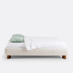 Bed in bouclettestof met bedbodem, Mila