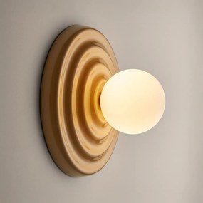 Wand- of plafondlamp, keramiek en opaline glas, diameter 24,5 cm, HOLI