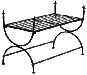 vidaXL Bankje vintage stijl 83x42x55 cm metaal zwart