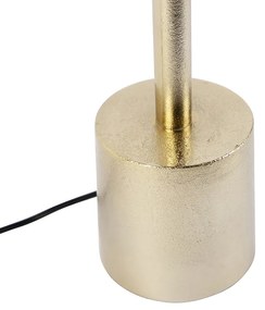 Art deco tafellamp goud en katoenen kap zwart 45 cm - Diverso