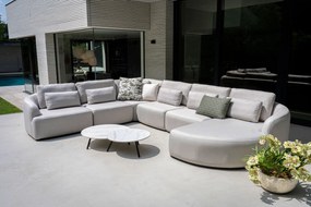 Flow Yavi hoekbank XL Graumel chalk All Weather loungeset Beige Sunbrella loungeset  outdoor textiel - weerbestendig