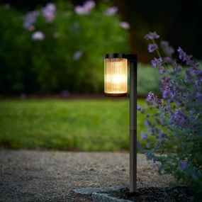 Set van 6 Aurora LED Solar Tuinlamp Zwart Tuinverlichting Zwart