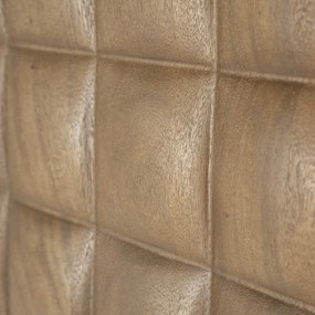 Wandkast Mangohout Met Vierkantjes - 109x41.5x147cm.