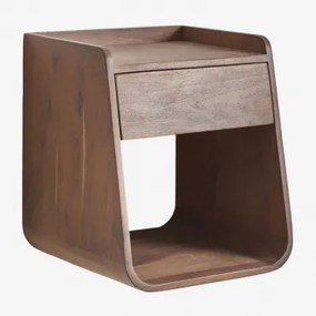 Set Van 2 Nachtkastjes 35x35 Cm In Berigem Acaciahout Donker Acaciabruin - Sklum