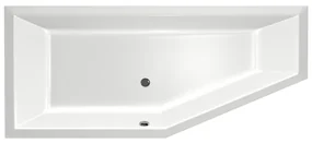 Xenz Society Hoekbad - 180x80x48 - afvoer Midden - Links - Compact - acryl - wit 6962-01