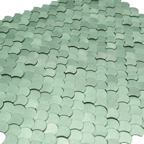 Zelfklevende Mozaïektegels Metaal | Visschub Pastelgroen | 28,8×29,8 cm | Keuken, Bad &amp; WC