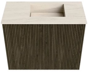 Mondiaz Joya DLux 50cm toiletmeubel shadow met wastafel faye rechts 1 kraangat meli