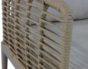 Stoel en Bank Loungeset Wicker/Aluminium/Aluminium/wicker Taupe 4 personen Coco Ibiza