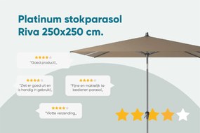 Platinum Riva stokparasol 2,5x2,5 m. - Black