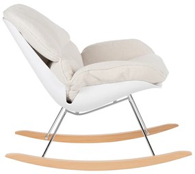 Schommelstoel Kunststof Met Beige Kussen