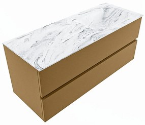 Mondiaz Vica DLux badmeubel 120cm oro 2 lades met wastafel glace rechts 1 kraangat