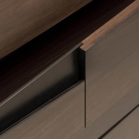 Kave Home Cutt Walnoothouten Ladekast - 120x40x91cm.