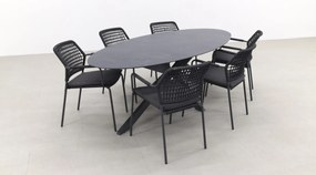 Barista/Privada 240x107 - Ovale tuinset - 7-delig - stapelbaar OP=OP