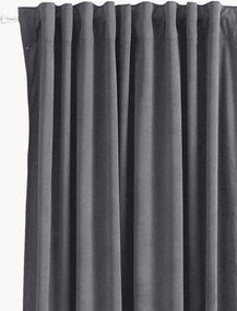 Fluwelen dim-out multibandgordijnen Nora, 2-delig, B 140 cm