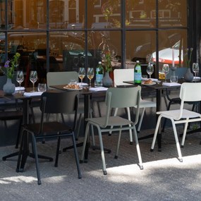 Zuiver Back To School Outdoor Stapelbare Tuinstoel Metaal Grijsblauw