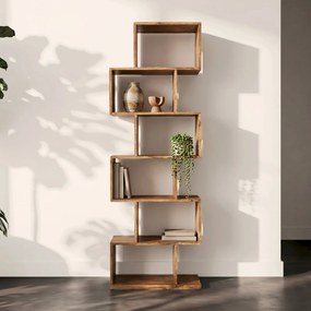 Kare Design Authentico Zick Zack Open Kast Van Hout Zig Zag - 60x30x180cm.
