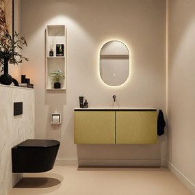 Mondiaz Ture DLux toiletmeubel 120cm oro met wastafel ostra midden zonder kraangat