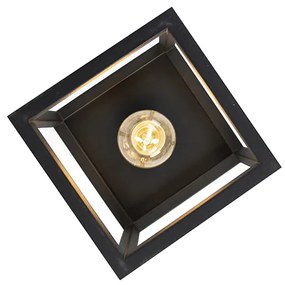 Smart industriële plafondlamp zwart incl. wifi A60 - Cage