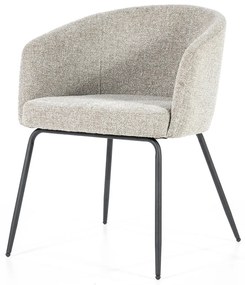 Eleonora Astrid Lichtgrijze Boucle Eetkamerstoel Modern