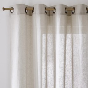 Glasgordijn in linnen met oogjes, Onega