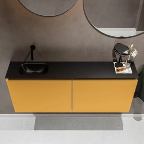 Mondiaz Ture 120cm toiletmeubel ocher met wastafel urban links geen kraangat