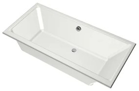 Xenz Kristal Ligbad - 160x75x48 - afvoer Midden - acryl - wit mat 6984-03