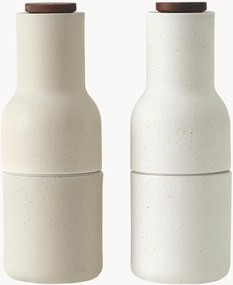 Zout- en peperstrooier Bottle Grinder met walnoothouten deksels, 2-delig