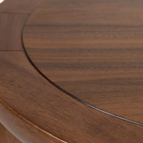 Zuiver Storm Walnut Ronde Salontafel Walnoot - 60 X 60cm.