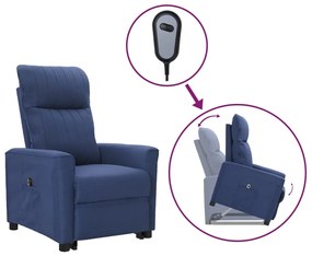 vidaXL Sta-op-stoel verstelbaar stof blauw