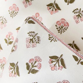 Kussensloop in gewassen katoen, bloemenprint, VANDIÉCRU
