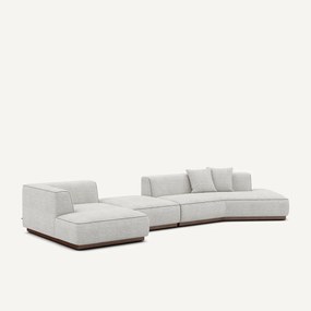 Open hoekbank links XL in gevlekte canvas, Jacopo