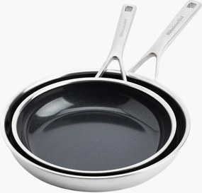 Braadpannen Kitchenaid met antiaanbaklaag, 2-delig