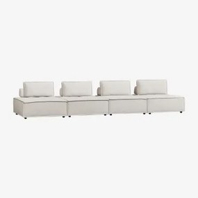 Modulaire Vierdelige Bank In Vermont-stof Chenille Crèmebeige - Sklum