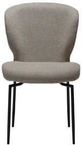 Dan-Form Glory Swivel Draaibare Eetkamerstoel Grijsbruin Boucle