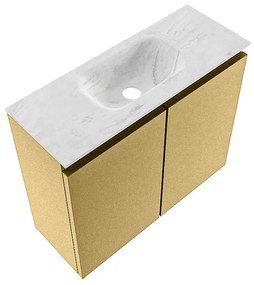 Mondiaz Ture DLux toiletmeubel 60cm oro met wastafel opalo midden met kraangat