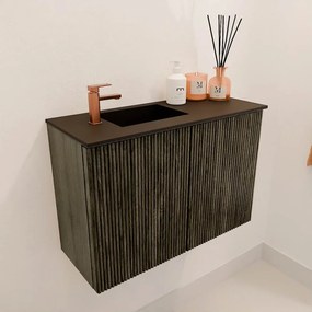 Mondiaz Joya 60cm toiletmeubel shadow met wastafel faye links 1 kraangat urban