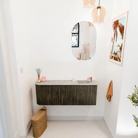Mondiaz Joya DLux 110cm toiletmeubel ronding links shadow met wastafel faye rechts 1 kraangat glace
