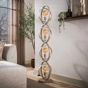 Vloerlamp Metalen Ringen Beige