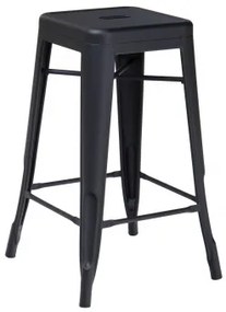 Stapelaar Hoge Kruk In Staal Lix Matzwart & ↑75 Cm - Sklum