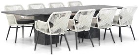 Tuinset 8 personen 300 cm Rope Wit Lifestyle Garden Furniture Advance/Graniet