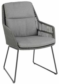 Valencia dining chair Platinum with 2 cushions
