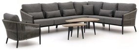 + 15% kassakorting | Hoek loungeset Bellagio | 7 personen | Loungeset Grijs/Old Teak Greywash | Hoekbank Aluminium | Kees Smit Tuinmeubelen