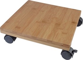Nature planttrolley met 4 wielen - 30 x 30 x H8cm
