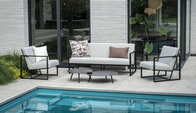 Flow. Lush stoel-sofa set graumel chalk