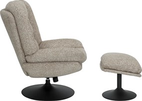 Fauteuil Met Voetensteun Beige