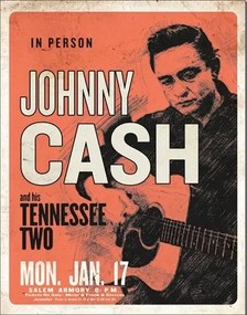 Metalen bord Johnny Cash & His Tennessee Two