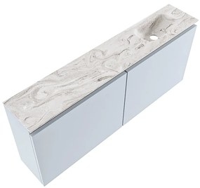 Mondiaz Ture DLux toiletmeubel 120cm clay met wastafel glace rechts zonder kraangat