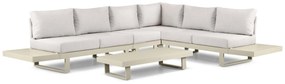 Hoek loungeset 6 personen Aluminium Taupe Lifestyle Garden Furniture Lorenzo