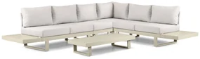 Hoek loungeset 6 personen Aluminium Taupe Lifestyle Garden Furniture Lorenzo