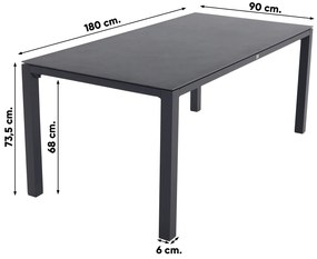 Hartman Valentino/Chaneo verstelbare tuinset - 180x90 cm. - 5-delig